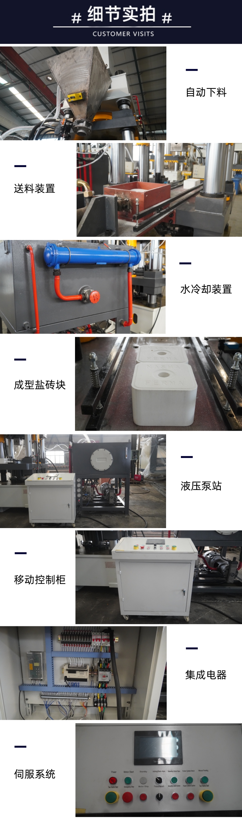 315噸鹽磚機 畜牧牛羊舔磚成型液壓機 四梁四柱油壓機細節(jié)實拍